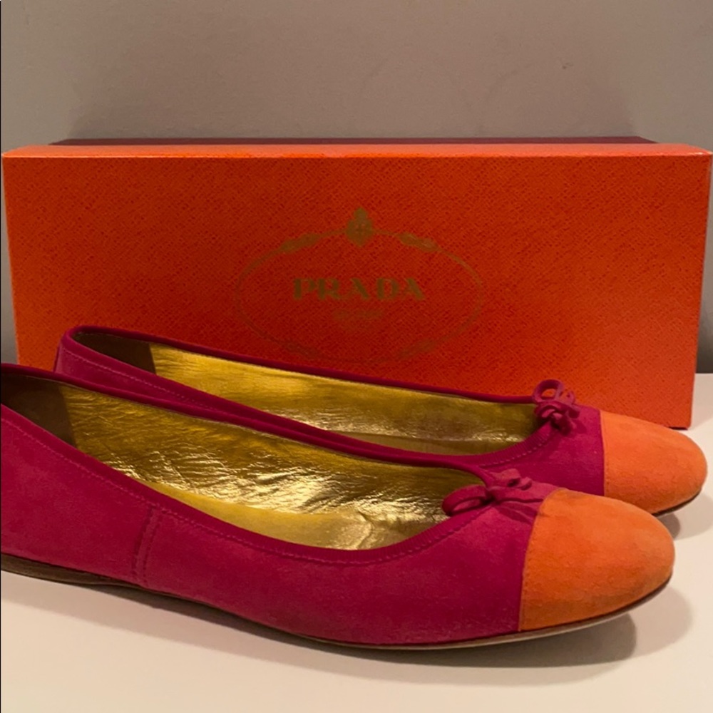 Prada Pink/Tangerine Ballerina